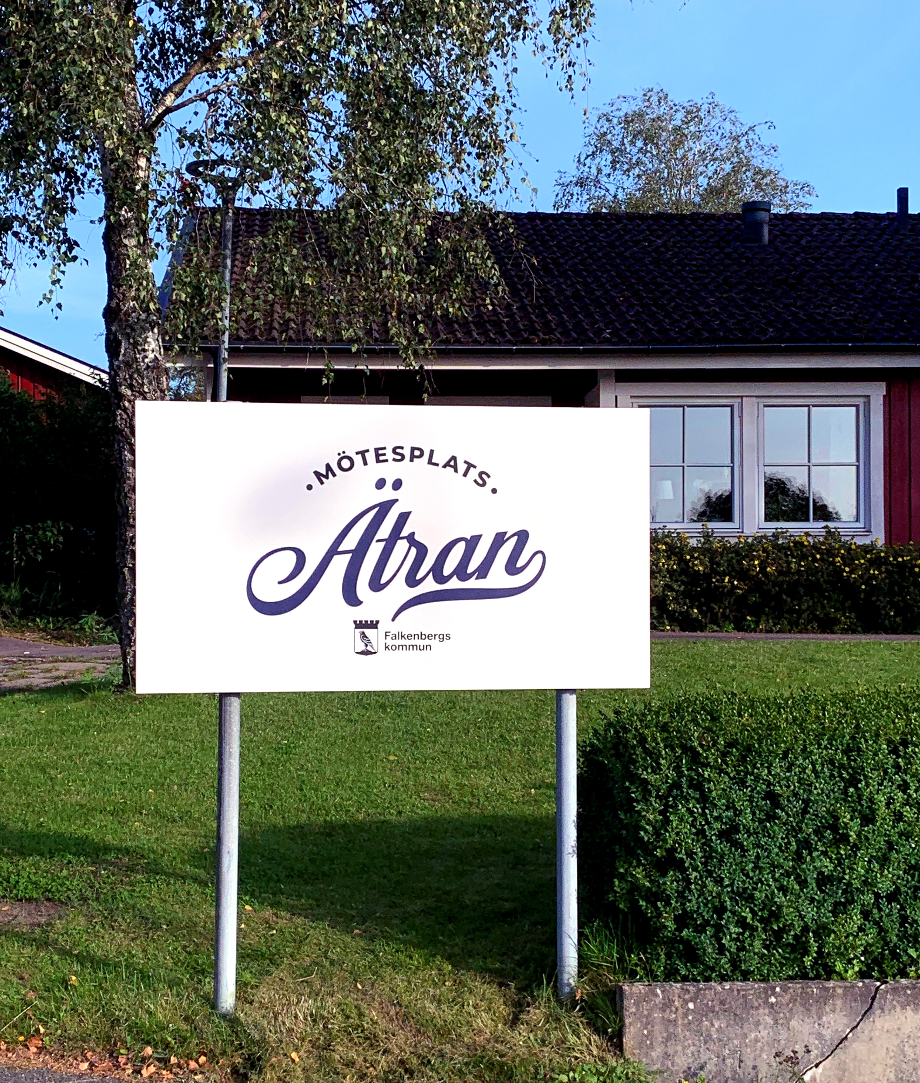 Skylt utanför mötesplats Ätran.