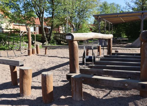 Balansbana på sand