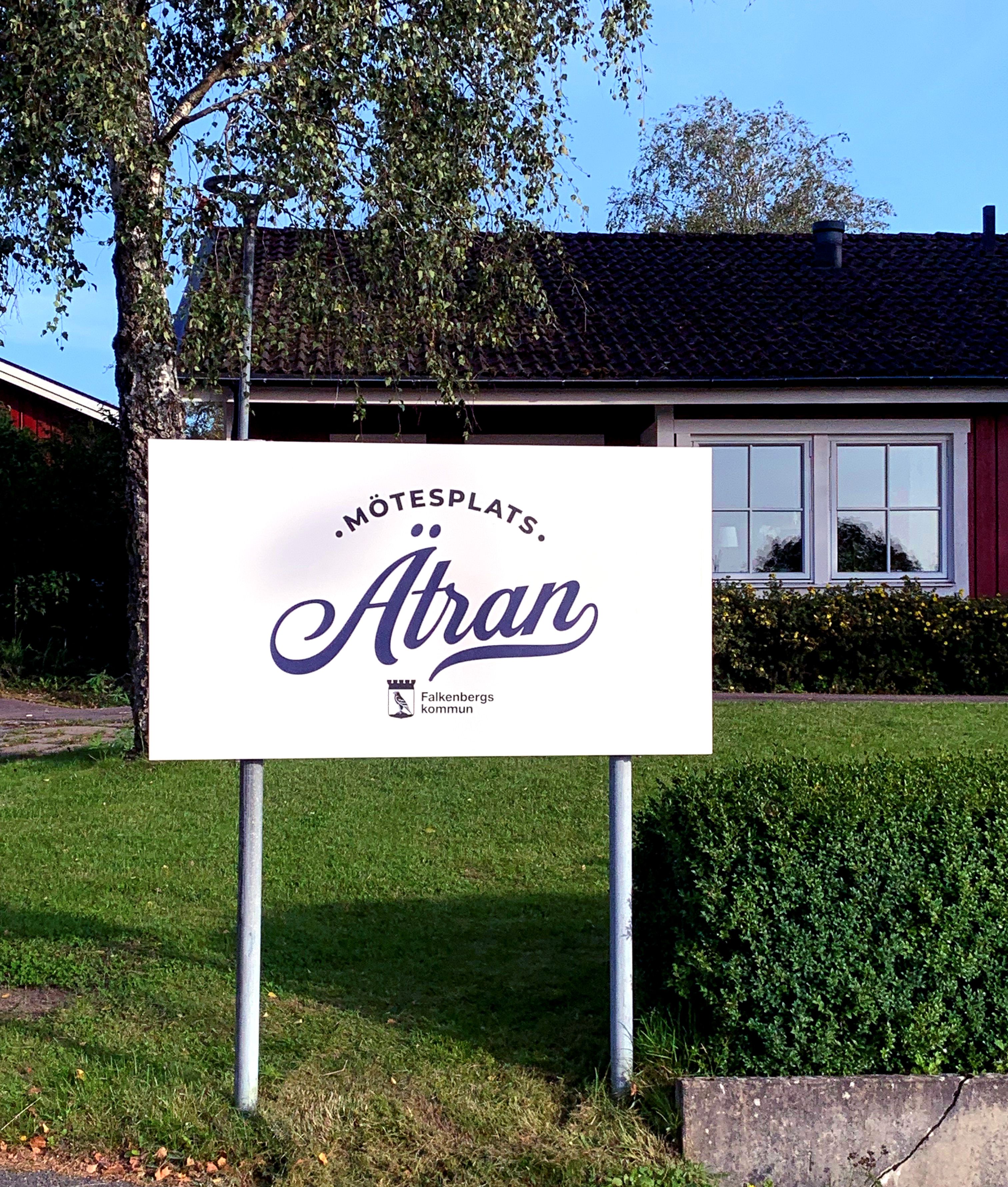 Skylt utanför mötesplats Ätran.